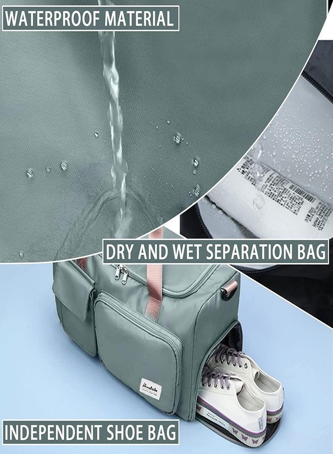 LNT Nylon 40 Cm Imported Travel Duffle Bag, Expandable Folding Travel Bag for Women, Lightweight Waterproof Carry Weekender Overnight Luggage Bag for Travel (Green,40 x 23 x 45 Cm) - Image 3